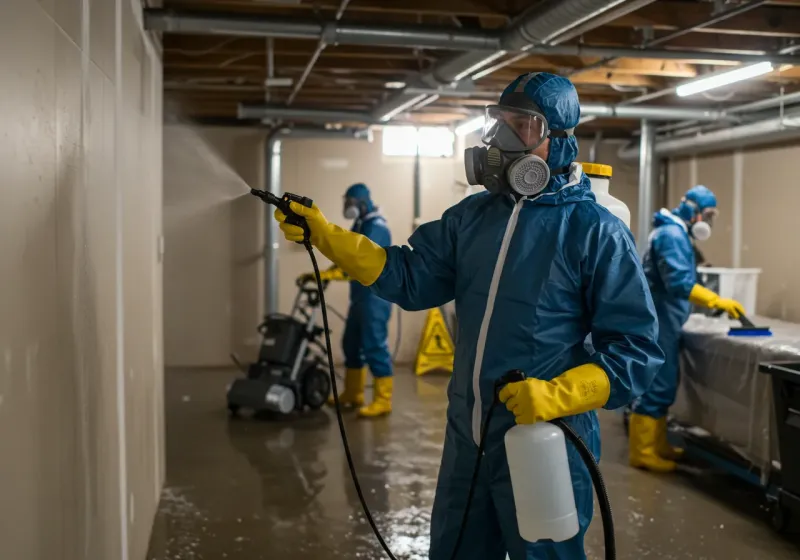 Basement Sanitization and Antimicrobial Treatment process in Germantown, OH