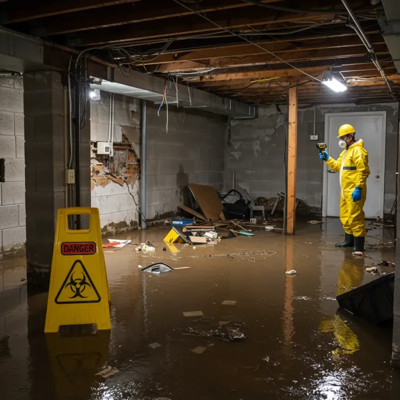 Flooded Basement Electrical Hazard in Germantown, OH Property